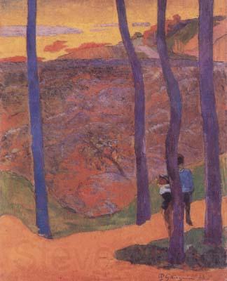 Paul Gauguin Blue Trees (mk07) Norge oil painting art